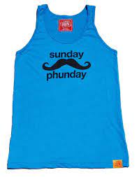 Team PHUN Sunday Phunday tank top vest Sunday Phunday Neon blue XS