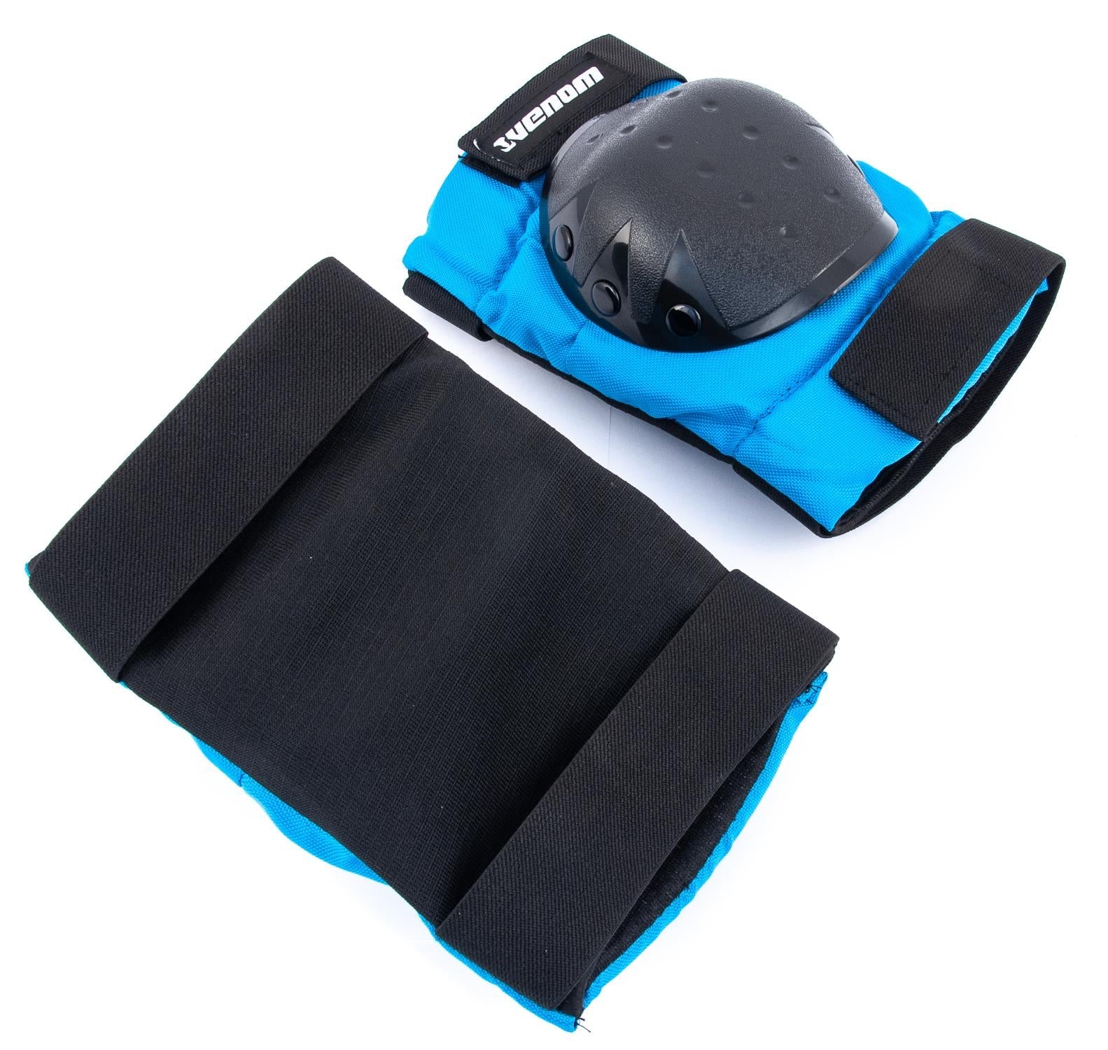 Venom Triple Knee/Elbow/Wrist Pad Set - Blue Black Pads Venom Skateboards