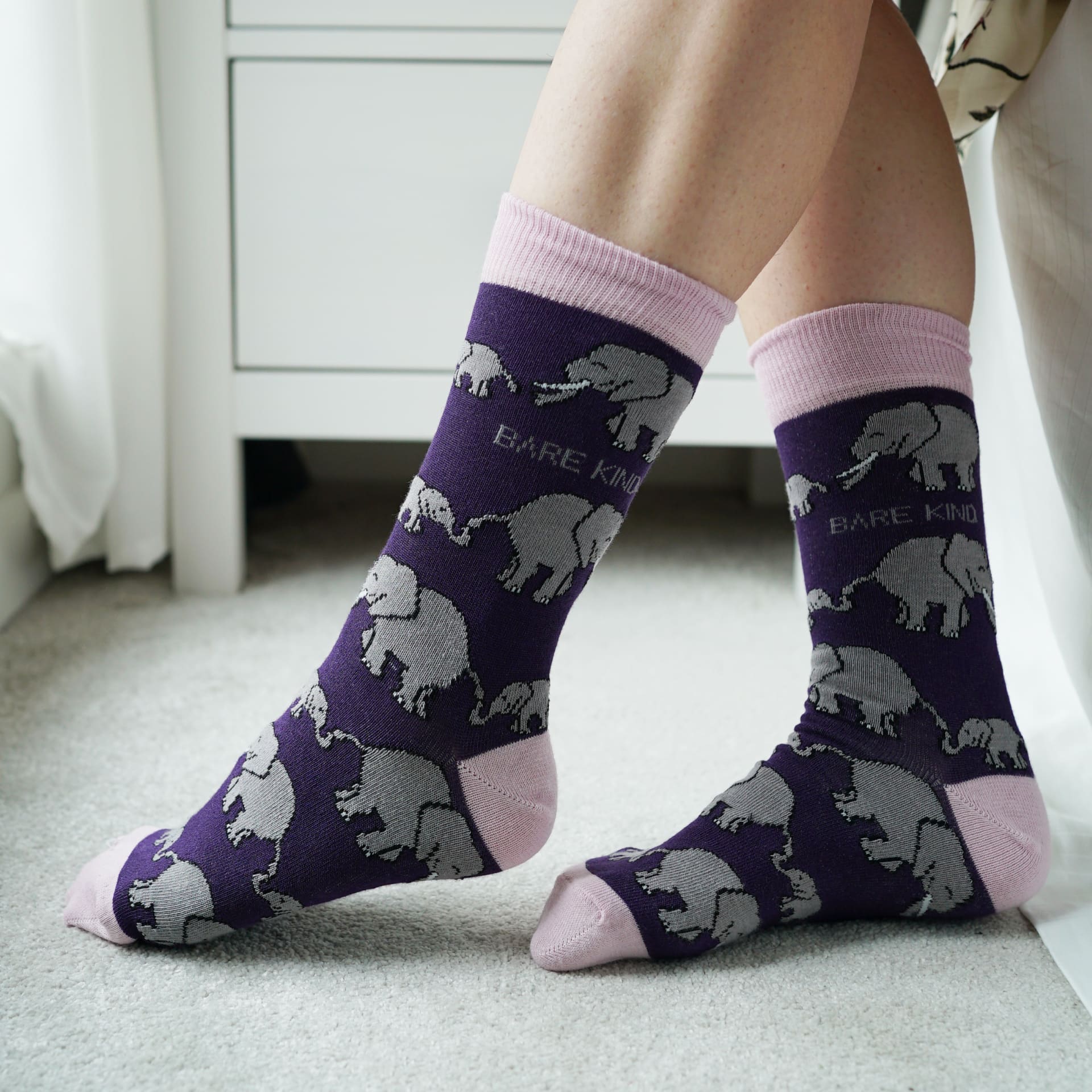 Save the Elephants Bamboo Socks Socks Bare Kind