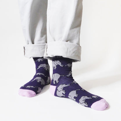 Save the Elephants Bamboo Socks Socks Bare Kind