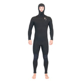 Alder Evo Fire Hooded Men's 6/4 mm Chest Zip Black Wetsuit