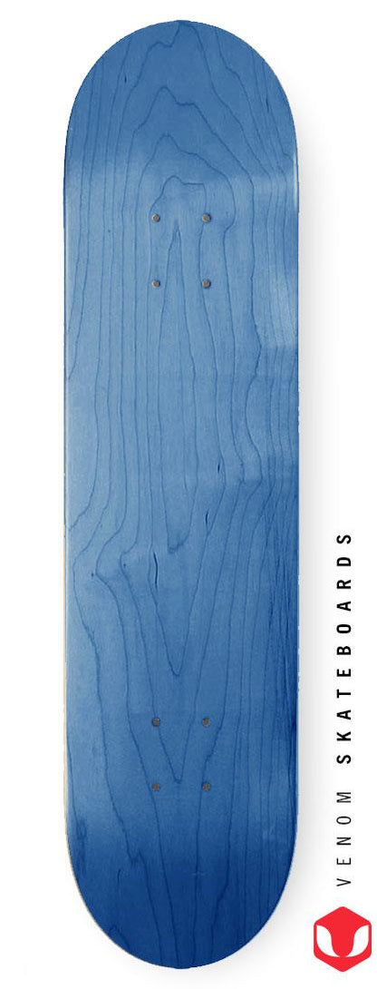 Venom Blank Skateboard Deck - Blue - 7.75" to 8.25" Deck Venom Skateboards 7.75