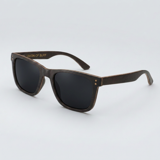 Fistral Black Wood Eco Friendly Sunglasses Union Of Surf Black Lens