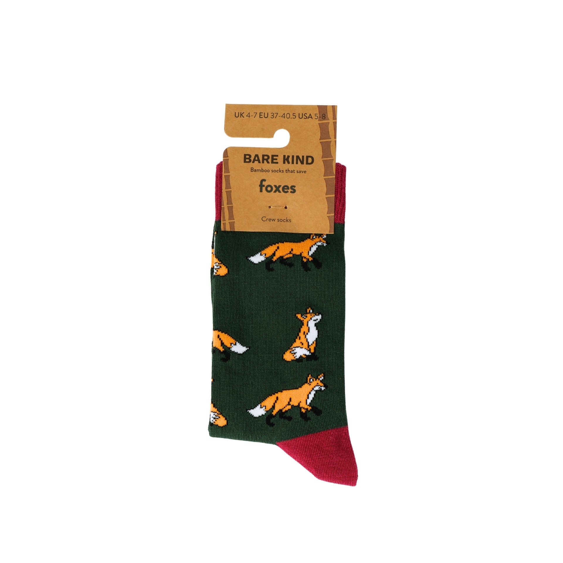 Save the Foxes Bamboo Socks Socks Bare Kind