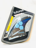 Futures AM1 Techflex Medium Thruster Set Blue/Cyan - Bob Gnarly Surf