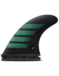 Futures F6 Alpha Size Medium Teal Carbon Thruster Fin Set - Bob Gnarly Surf