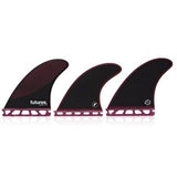 Futures P8 Honeycomb Burgundy Thruster Set - Bob Gnarly Surf