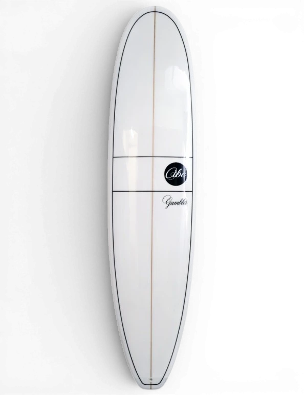 ABC Gambler Surfboard White 8'0" Mini Mal ABC