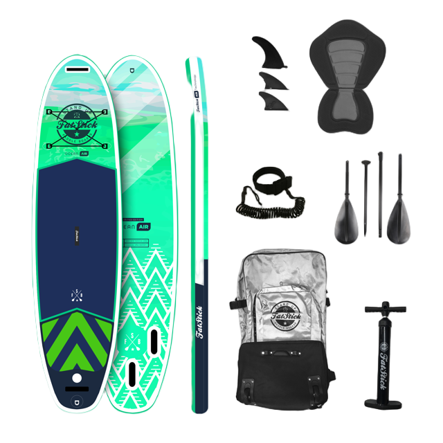 Pure Art 10'6 Inflatable Stand Up Paddle Board SUP Package | With SEAT SUPs FatStick Boards 10'6 Snot Rocket