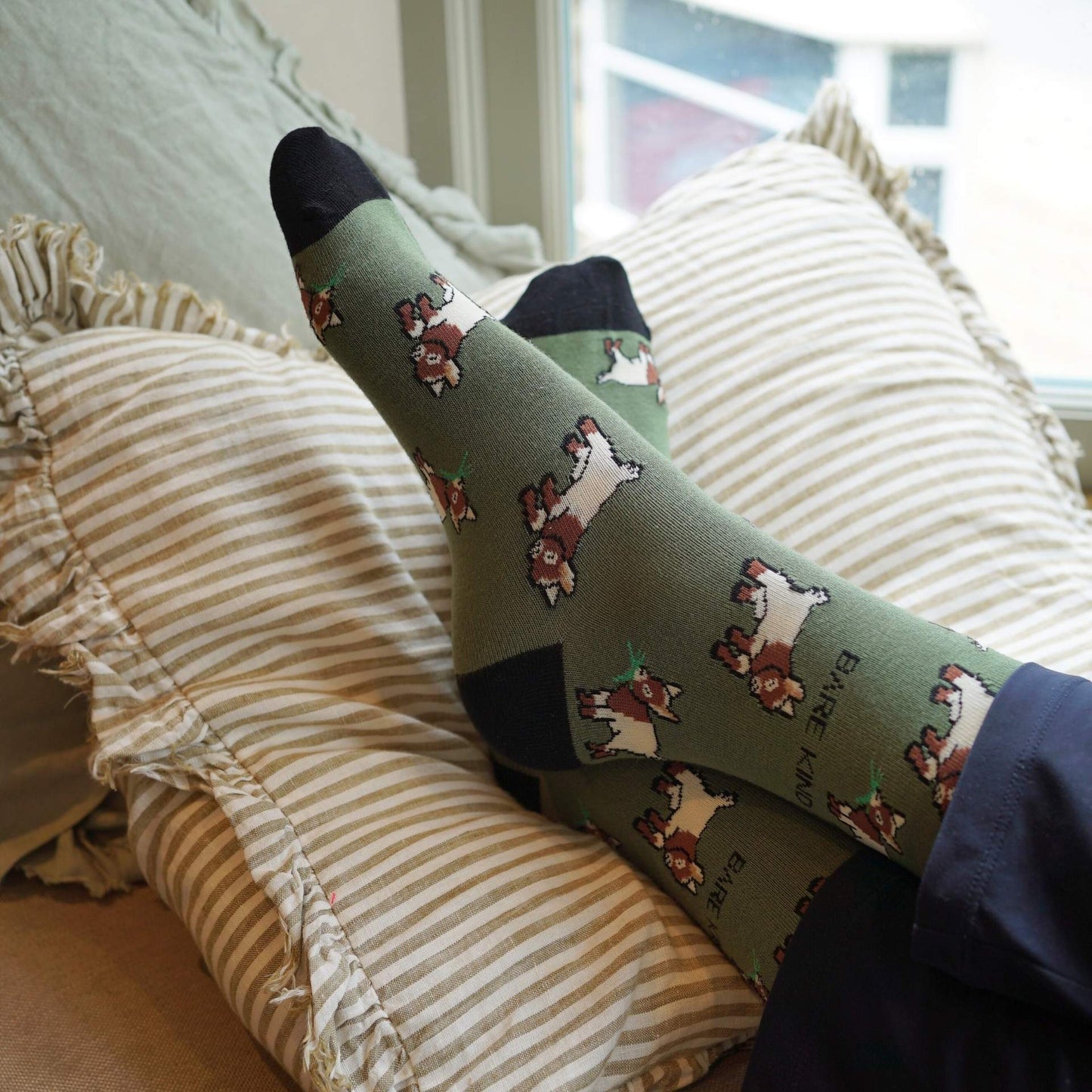 Green Farm Animals Bundle of 4 Bamboo Sock Set Socks Bare Kind