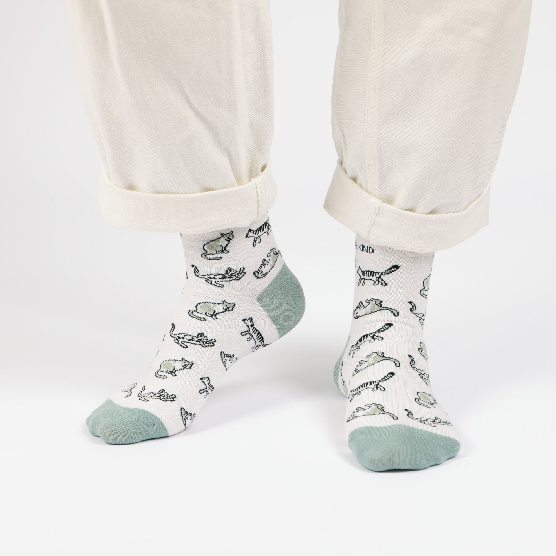 Save the Green Cat Bamboo Socks Socks Bare Kind