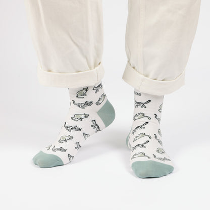 Save the Green Cat Bamboo Socks Socks Bare Kind