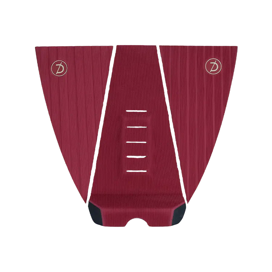 Deflow 3 Piece Traction deck grip Deflow Surf Burgundy 3 piece