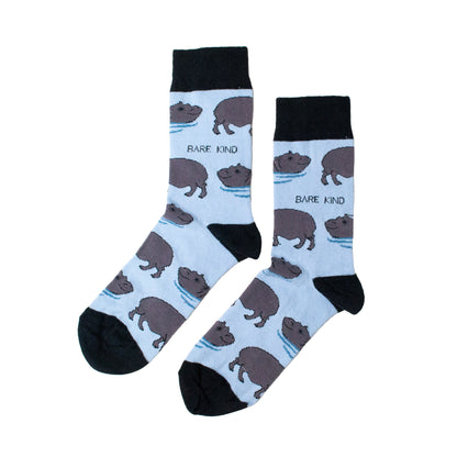 Save the Hippos Bamboo Socks Socks Bare Kind