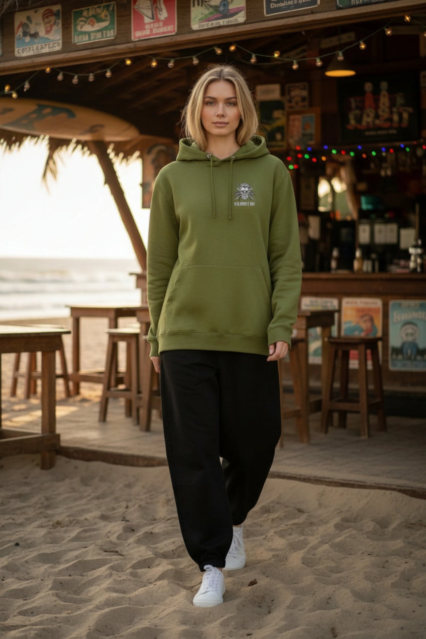 Bob Gnarly Surf Skull & Crossboards Classic Hoodie Hoodies Bob Gnarly Surf