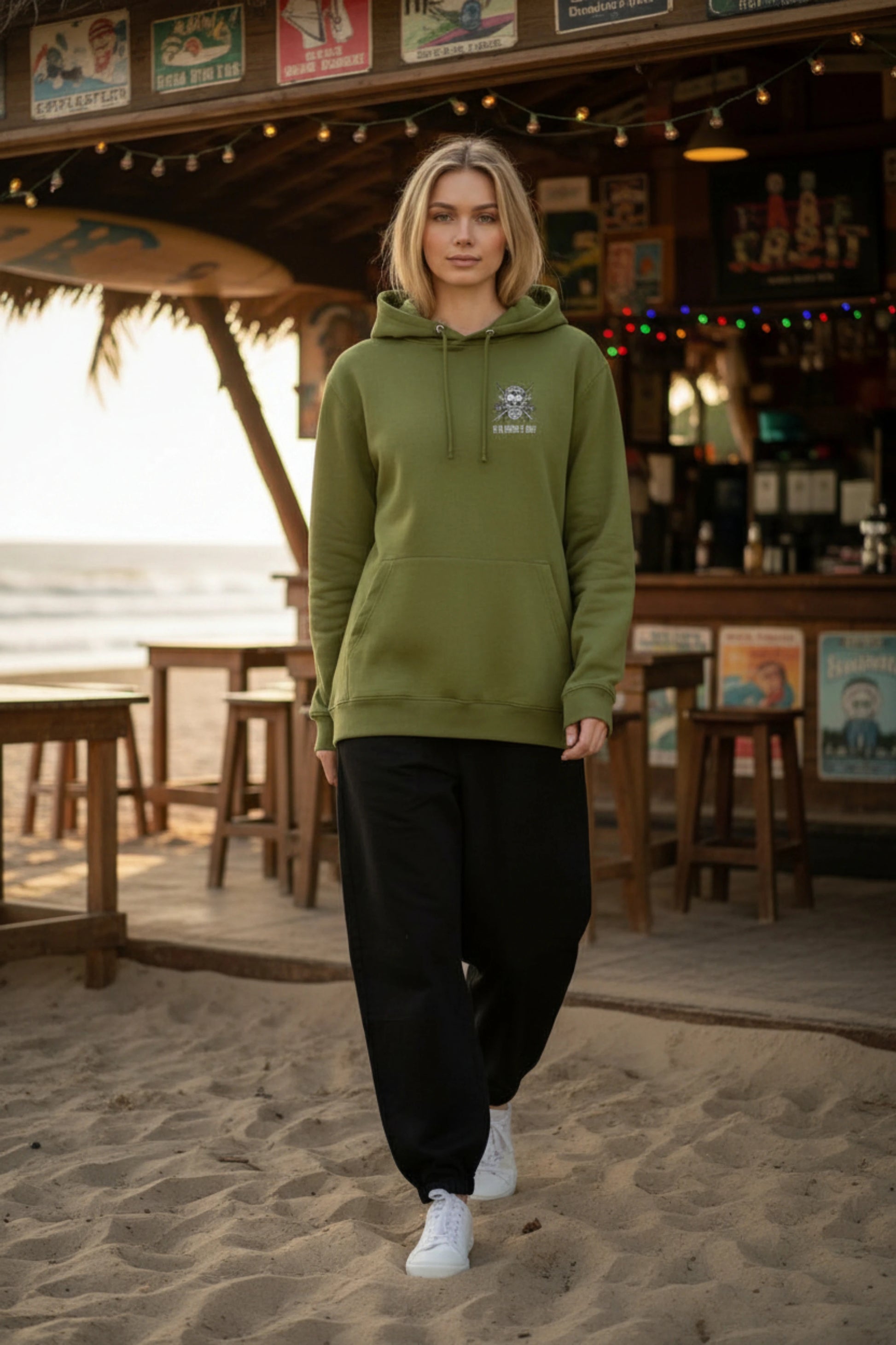 Bob Gnarly Surf Skull & Crossboards Classic Hoodie Hoodies Bob Gnarly Surf