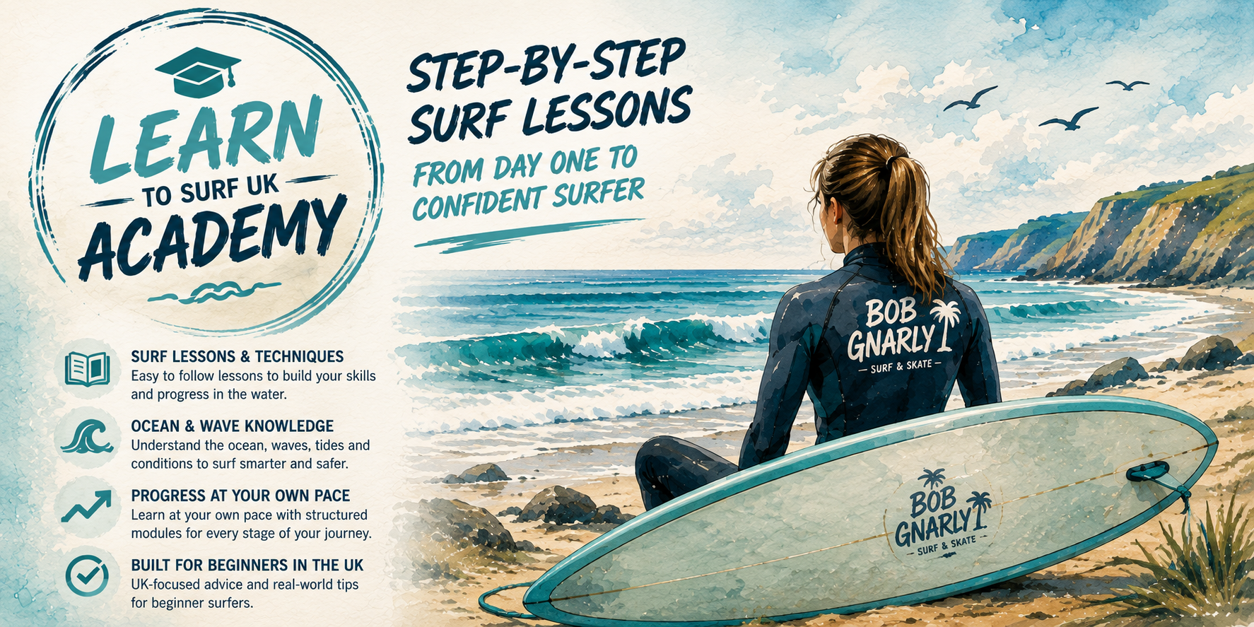 Bob Gnarly Learn To Surf UK Academy