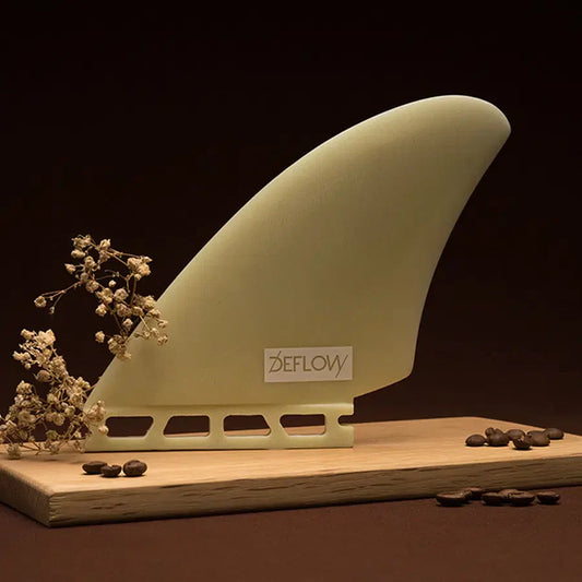 Deflow Mid twin fin shortboard fins Deflow Surf cream single-tab M