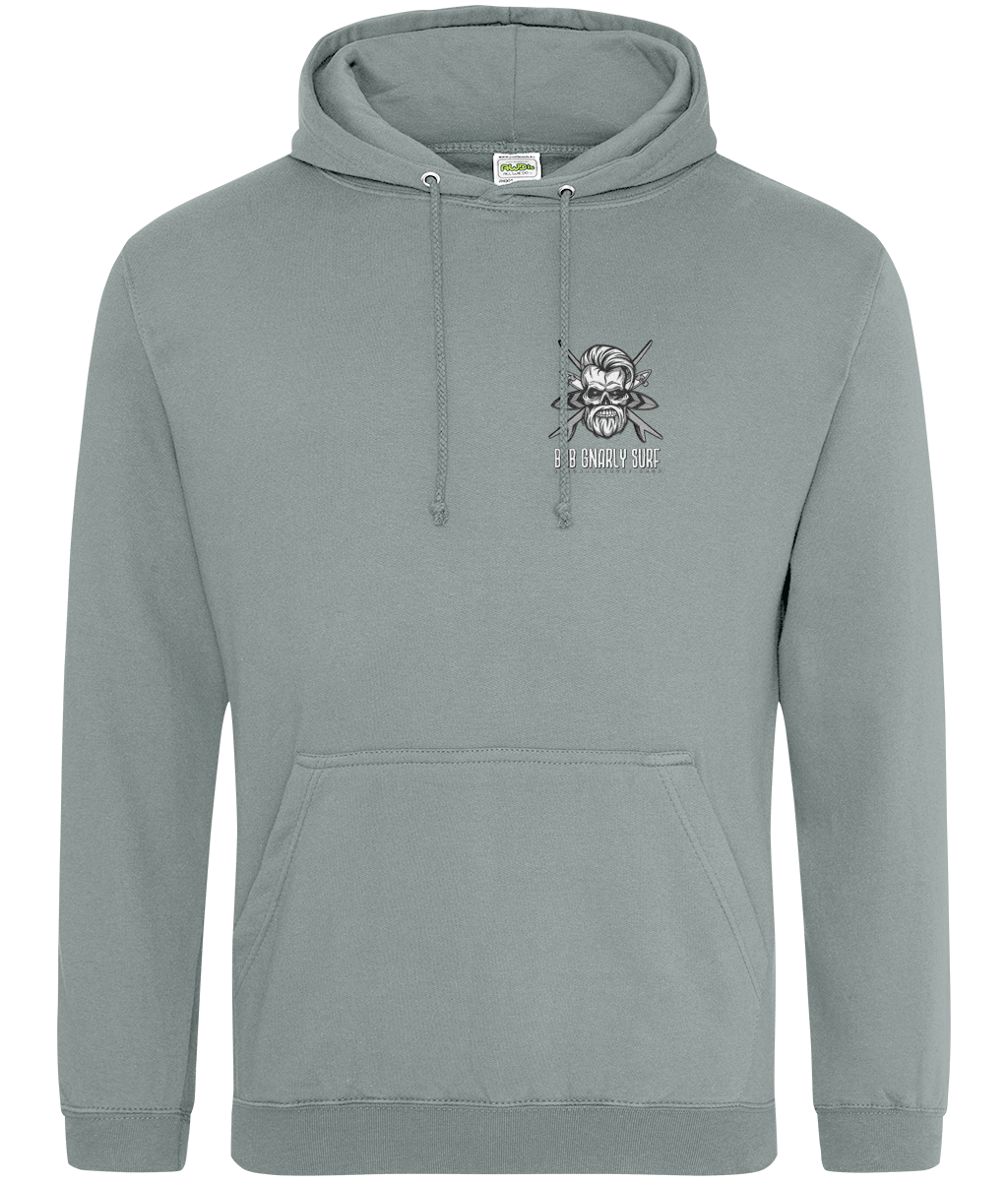 Bob Gnarly Surf Skull & Crossboards Classic Hoodie Hoodies Bob Gnarly Surf Platinum Grey X-Small