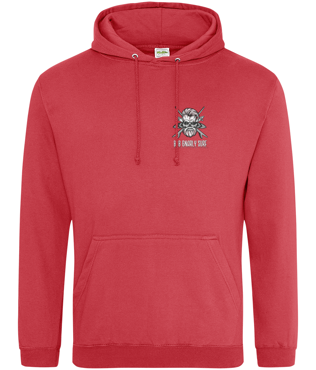 Bob Gnarly Surf Skull & Crossboards Classic Hoodie Hoodies Bob Gnarly Surf Soft Red X-Small