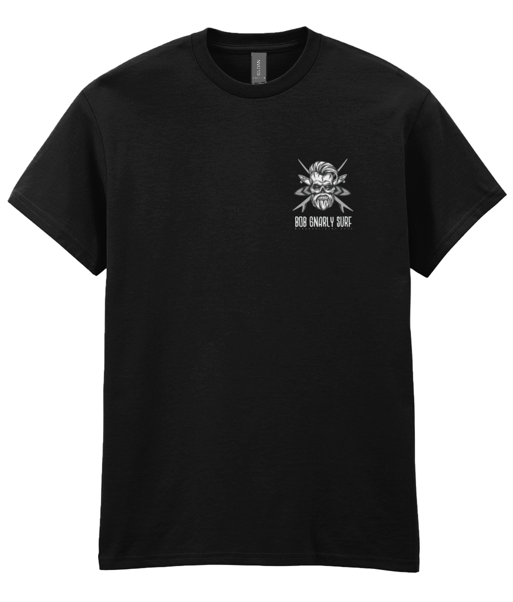 Bob Gnarly Surf Skull & Crossboards T-Shirt Product Type Bob Gnarly Surf Black Small