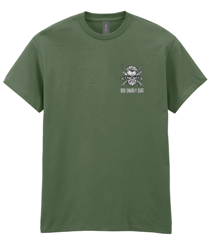 Bob Gnarly Surf Skull & Crossboards T-Shirt Product Type Bob Gnarly Surf Military Green Small