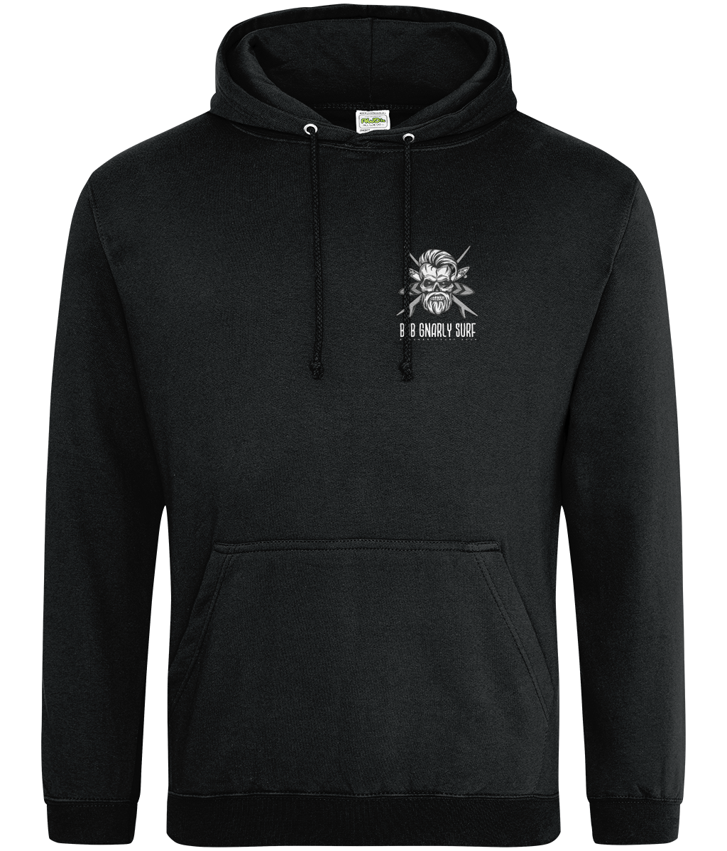 Bob Gnarly Surf Skull & Crossboards Classic Hoodie Hoodies Bob Gnarly Surf Jet Black X-Small