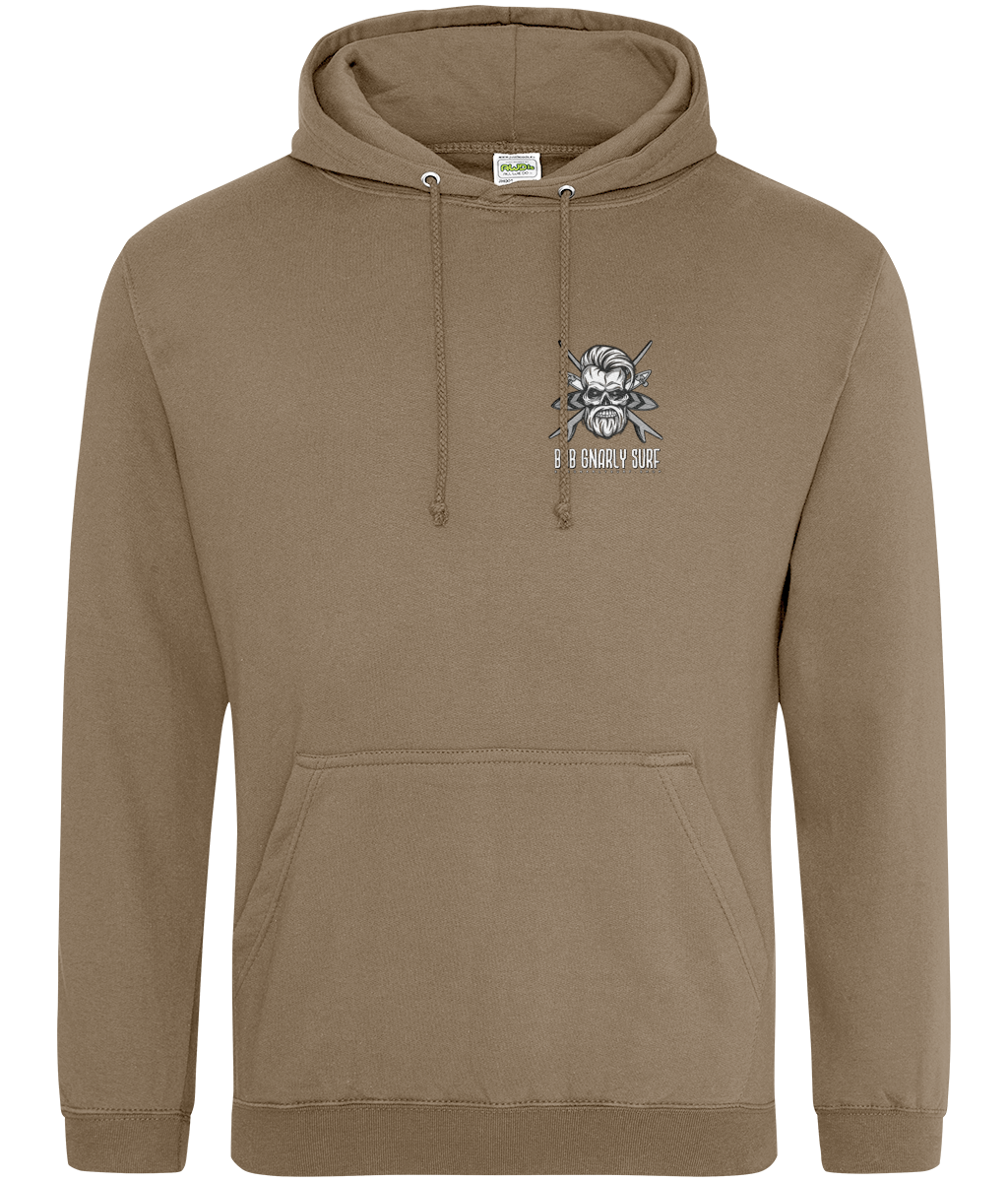 Bob Gnarly Surf Skull & Crossboards Classic Hoodie Hoodies Bob Gnarly Surf Mocha Brown X-Small