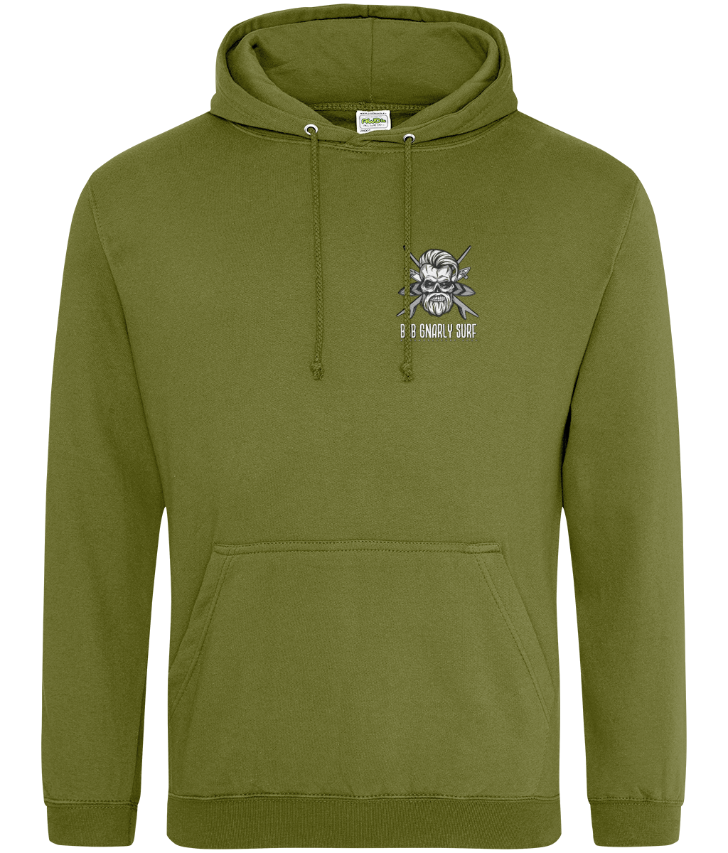 Bob Gnarly Surf Skull & Crossboards Classic Hoodie Hoodies Bob Gnarly Surf Khaki X-Small
