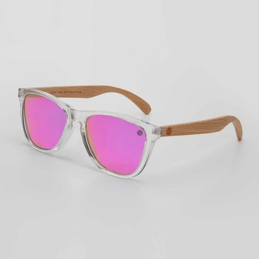 Kuta Beach Polarised Sunglasses Eco Friendly Sunglasses Union Of Surf Pink Mirror Lens