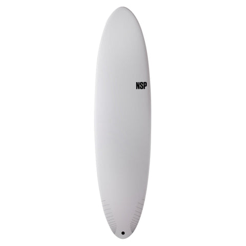NSP 7’6 Protech Funboard White Tint Surfboard - Bob Gnarly Surf