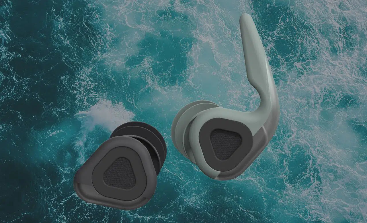 SurfEars 4.0 Earplugs Surfers Ear Protection Kit Black Sage Colour Ear Plugs SurfEars