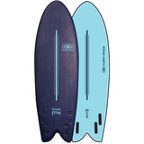 Ocean & Earth 5'8 Ezi Rider Quad Softboard Midnight Blue - Bob Gnarly Surf