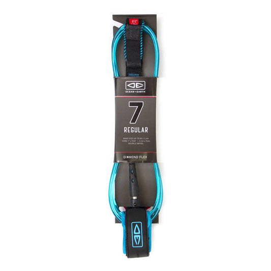 Ocean & Earth 7’0 Regular Moulded Surf Leash Blue - Bob Gnarly Surf
