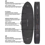 Ocean & Earth Hypa Double 2 Surfboard Travel Coffin Cover - Bob Gnarly Surf