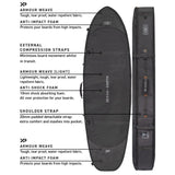 Ocean & Earth Triple Wheel Hypa 3 Surfboard Travel Coffin Cover - Bob Gnarly Surf