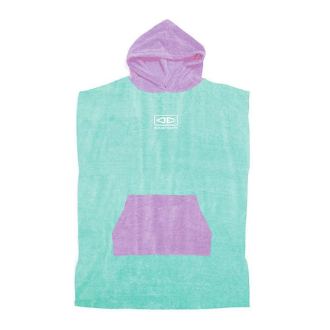 Ocean & Earth Youth Hooded Poncho Mint - Bob Gnarly Surf