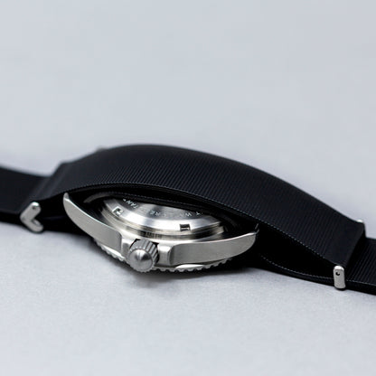 Natural Rubber NATO Watch Strap | Seal Black (20mm) Watch Strap Rotate North