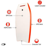 Osprey 37" Interceptor Bodyboard Red - Bob Gnarly Surf