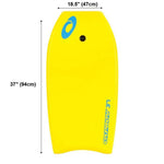 Osprey 37" Spiral Bodyboard Yellow - Bob Gnarly Surf
