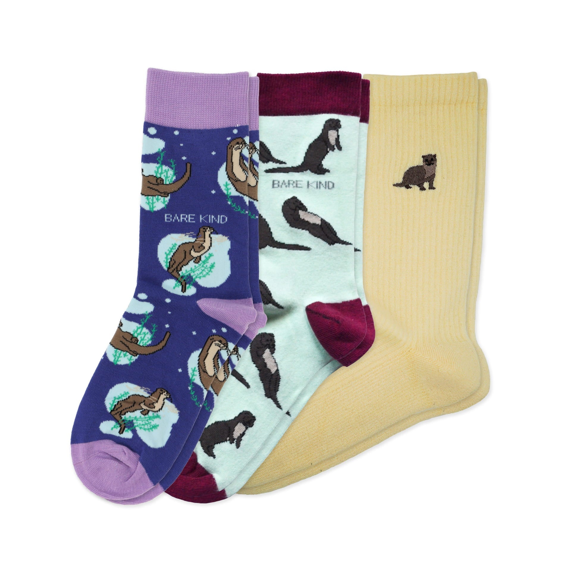 The Otter 3 Pack Bamboo Sock Set Socks Bare Kind
