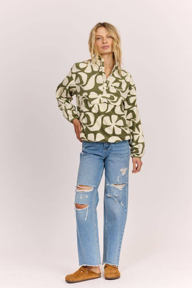 Sisstrevolution Waves in Bloom Fleece ladies jacket Sisstrevolution