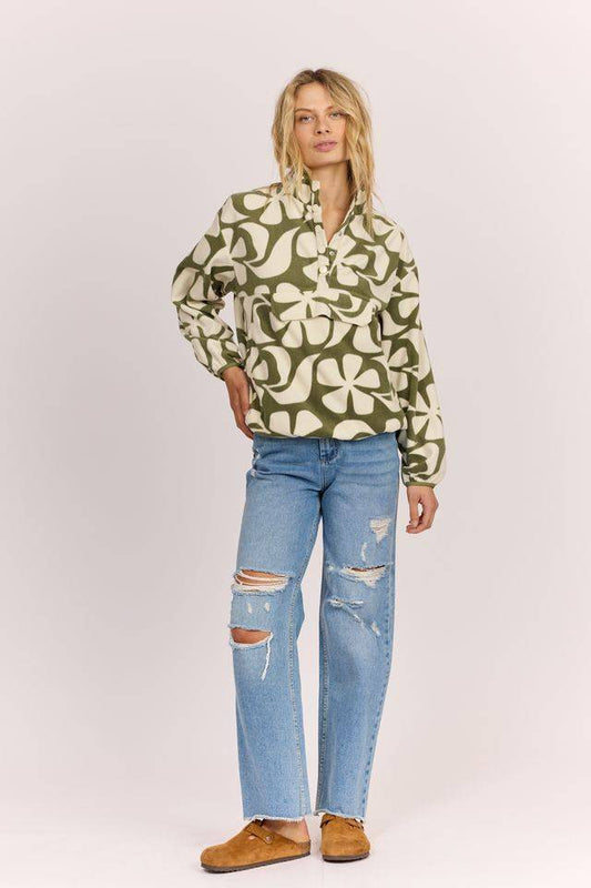 Sisstrevolution Waves in Bloom Fleece ladies jacket Sisstrevolution