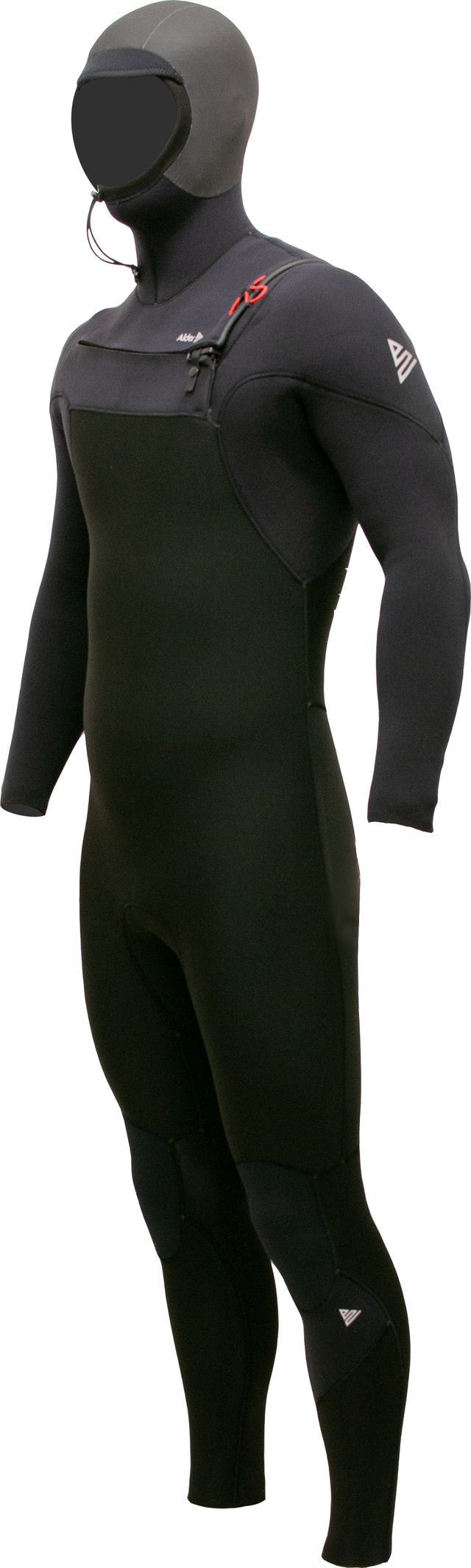 Alder Evo Fire MX Hooded Men's 6/4 mm Chest Zip Black Wetsuit Wetsuits Alder S 6/4mm