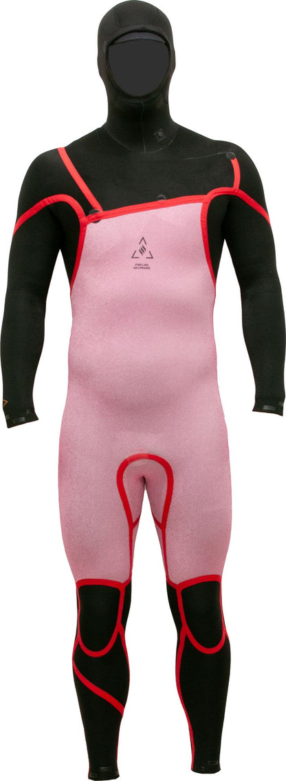 Alder Evo Fire MX Hooded Men's 6/4 mm Chest Zip Black Wetsuit Wetsuits Alder