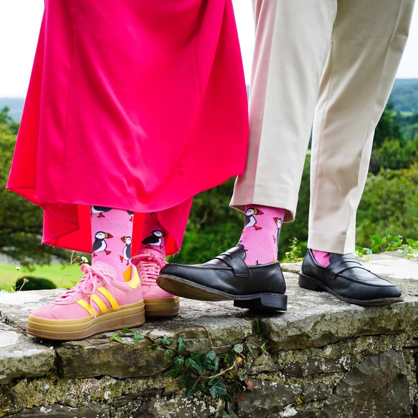 Save the Pink Puffin Bamboo Socks Socks Bare Kind