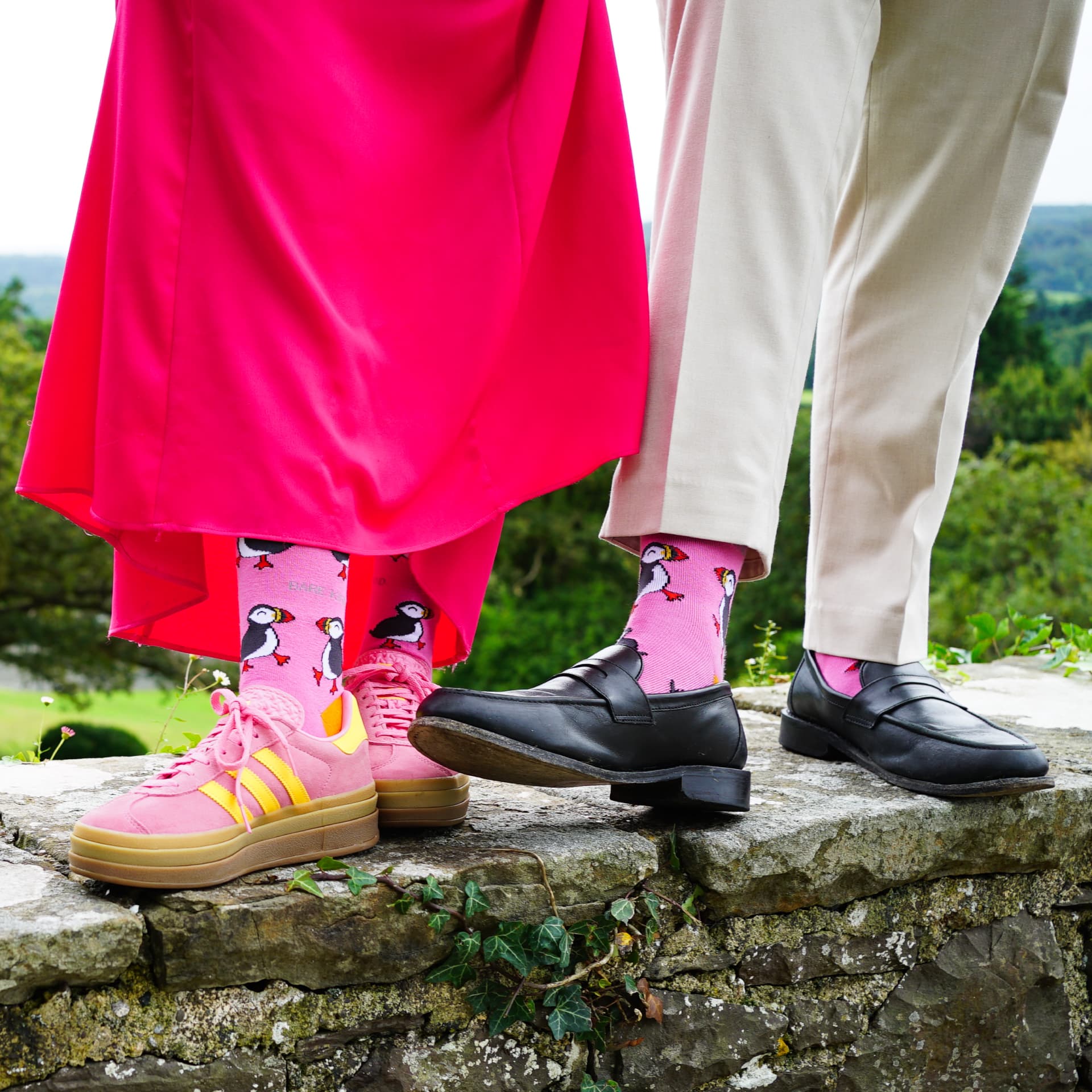 Save the Pink Puffin Bamboo Socks Socks Bare Kind