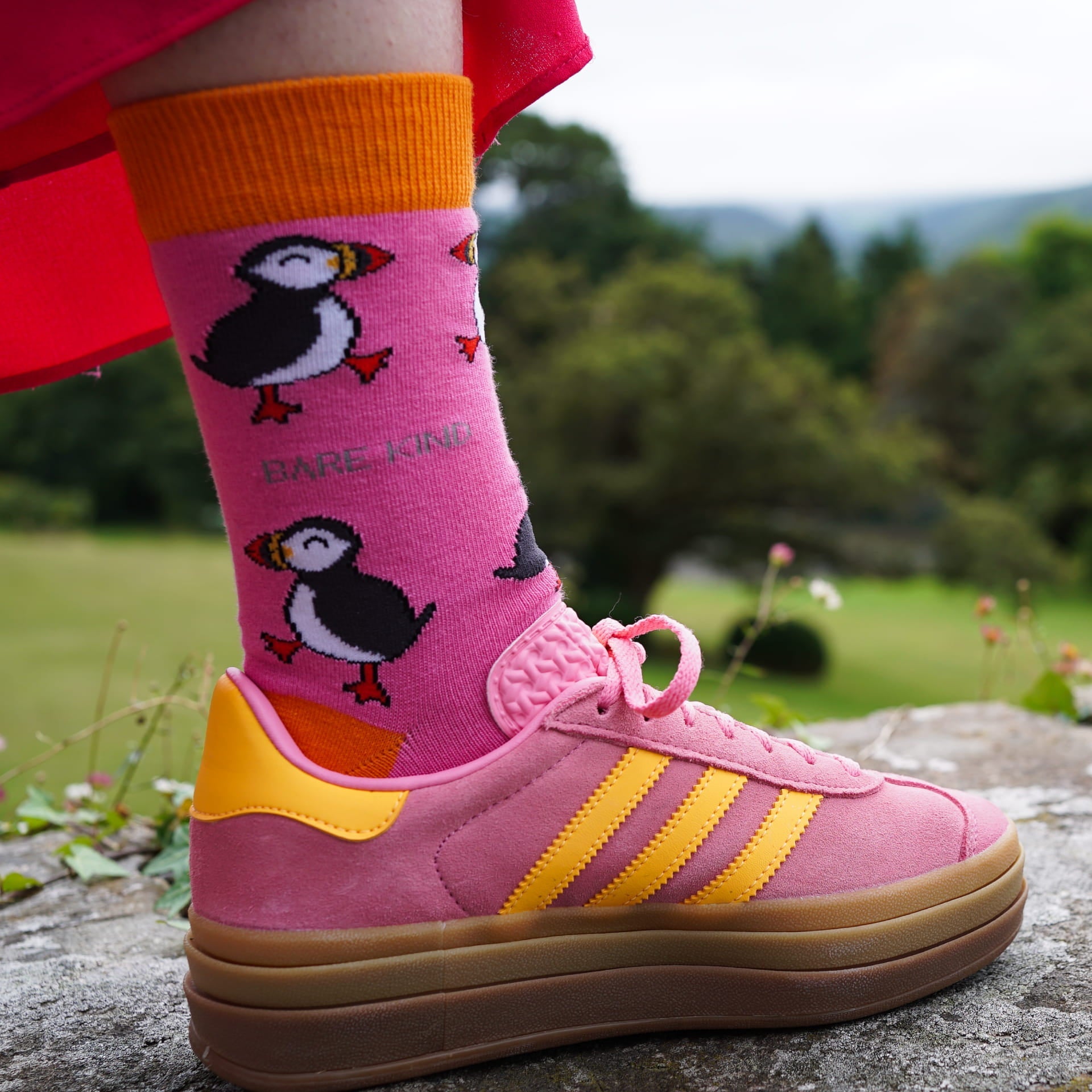 Save the Pink Puffin Bamboo Socks Socks Bare Kind