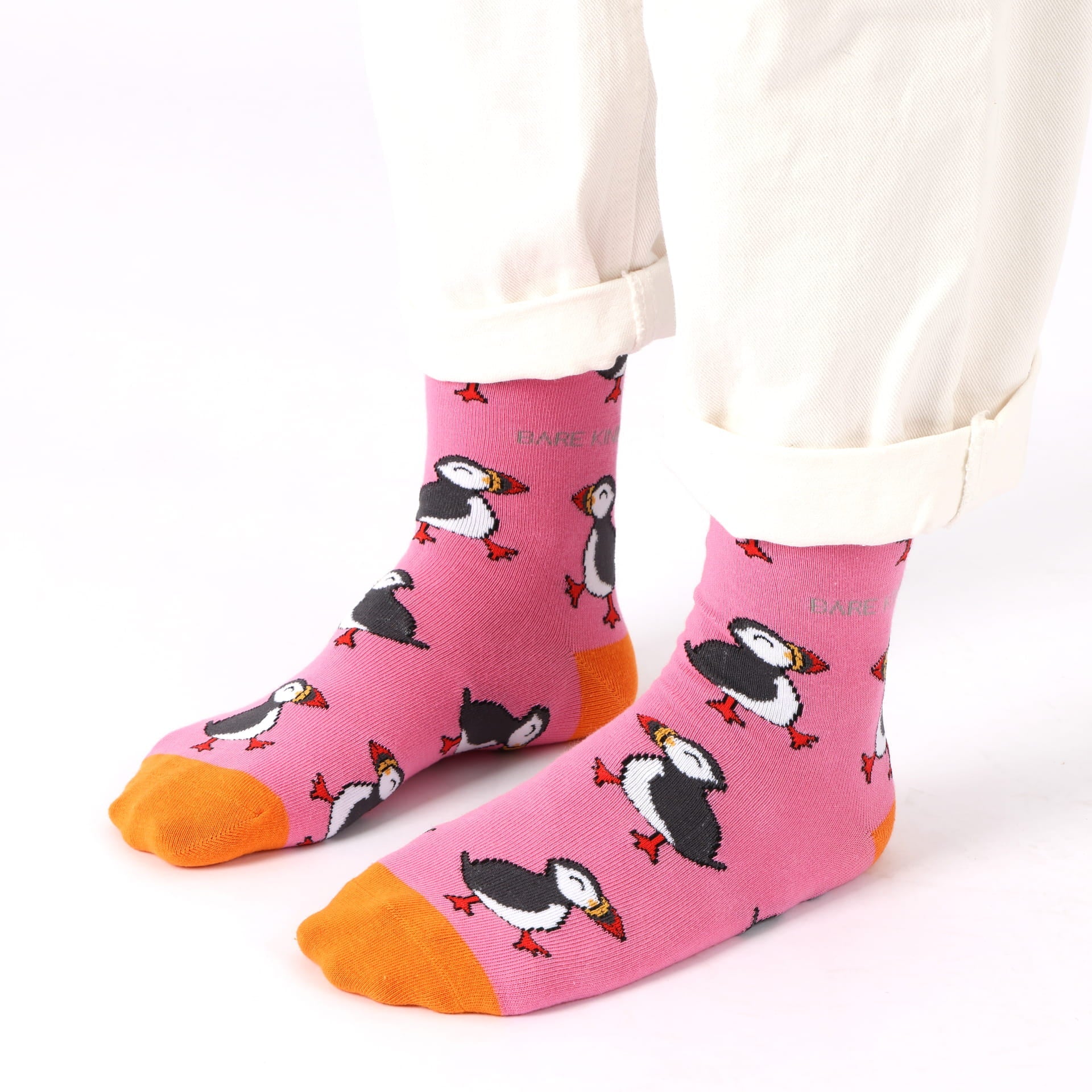 Save the Pink Puffin Bamboo Socks Socks Bare Kind