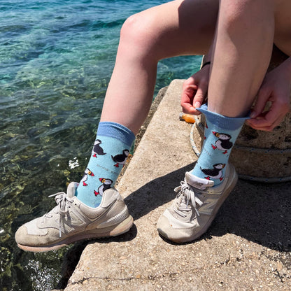 Save the Puffins Bamboo Socks Socks Bare Kind
